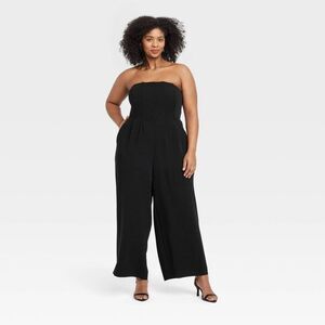 a new day Black Strapless Jumpsuit